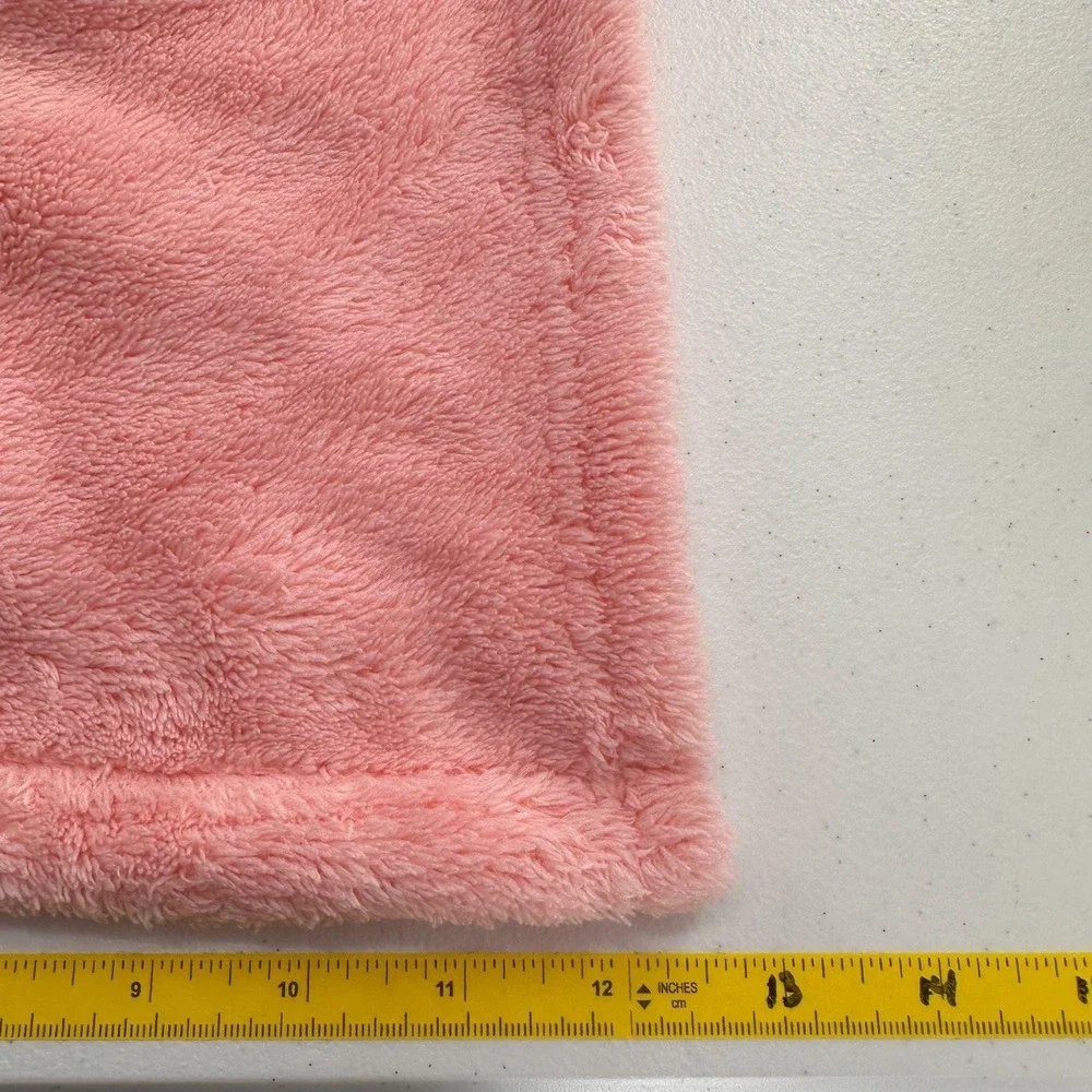Baby Gear Pink White Bunny Plush Security Blanket 13x13 Lovey Soothing Easter‎